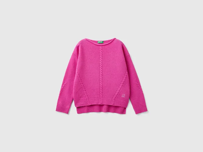 Benetton, Pull Torsadé En Laine Mélangée, taille S, , Enfants - United Colors of Benetton - Modalova