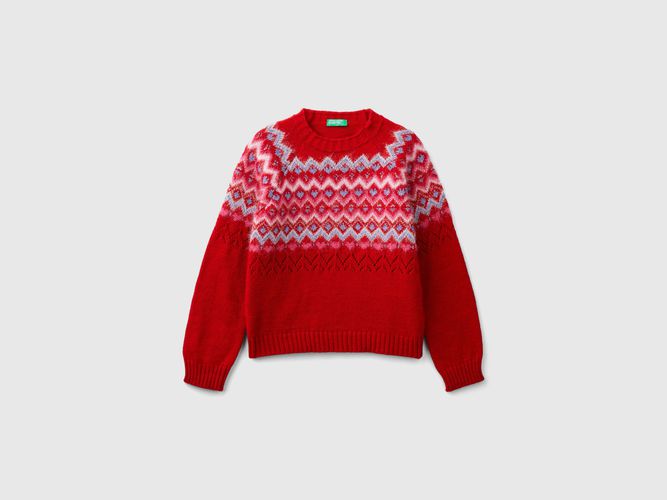 Benetton, Pull Jacquard, taille L, Rouge, Enfants - United Colors of Benetton - Modalova