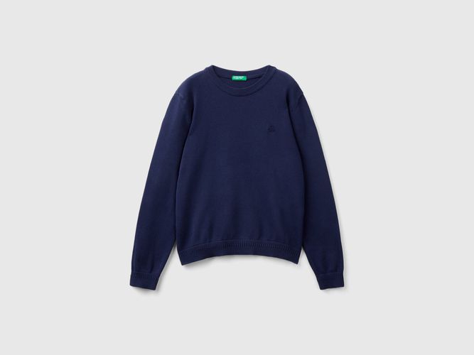 Benetton, Pull 100 % Coton À Col Rond, taille 2XL, Bleu Foncé, Enfants - United Colors of Benetton - Modalova