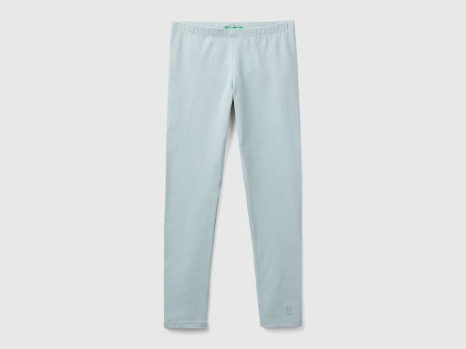 Benetton, Legging En Coton Stretch À Logo, taille 2XL, Gris Perle, Enfants - United Colors of Benetton - Modalova