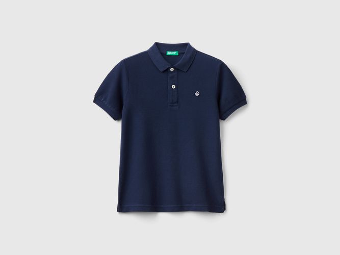 Benetton, Polo Ajusté En 100 % Coton Bio, taille 2XL, Bleu Foncé, Enfants - United Colors of Benetton - Modalova