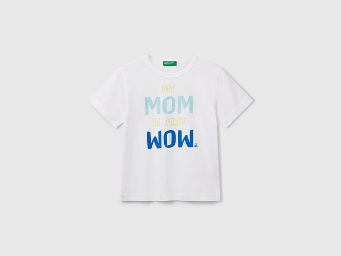 Benetton, T-shirt En Coton Bio Avec Imprimé, taille 18-24, Blanc, Enfants - United Colors of Benetton - Modalova