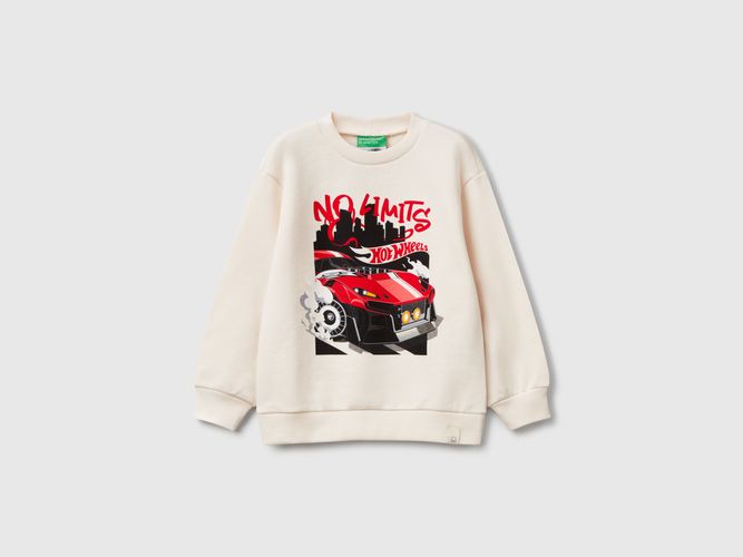 Benetton, Sweat-shirt Hot Wheels, taille 12-18, Crème, Enfants - United Colors of Benetton - Modalova