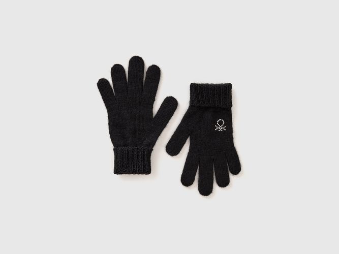 Benetton, Gants En Maille À Logo, taille XL-3XL, Noir, Enfants - United Colors of Benetton - Modalova