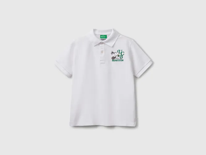 Benetton, Snoopy peanuts Polo Coupe Classique, taille XL, Blanc, Enfants - United Colors of Benetton - Modalova