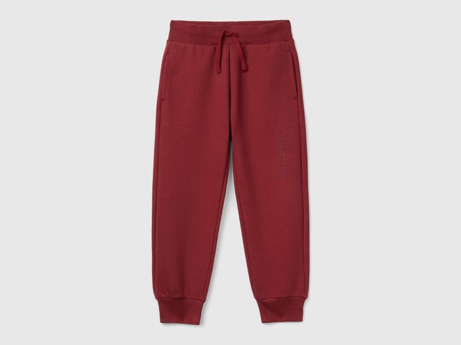 Benetton, Pantalon En Molleton Chaud À Imprimé, taille 2XL, Bordeaux, Enfants - United Colors of Benetton - Modalova