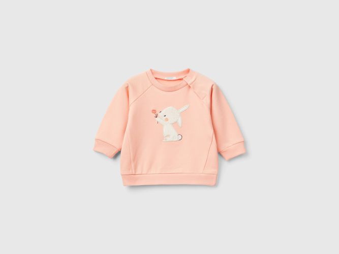 Benetton, Sweat À Broderie Animal, taille 1-3, Rose Pêche, Enfants - United Colors of Benetton - Modalova