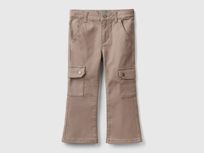 Benetton, Pantalon Cargo Pattes D'eph, taille 3-4, Tourterelle, Enfants - United Colors of Benetton - Modalova