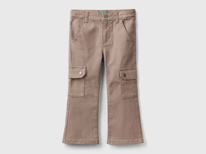 Benetton, Pantalon Cargo Pattes D'eph, taille 4-5, Tourterelle, Enfants - United Colors of Benetton - Modalova