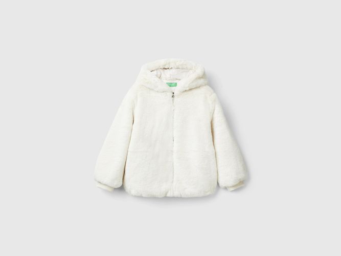 Benetton, Blouson En Fourrure Synthétique, taille 2XL, Crème, Enfants - United Colors of Benetton - Modalova