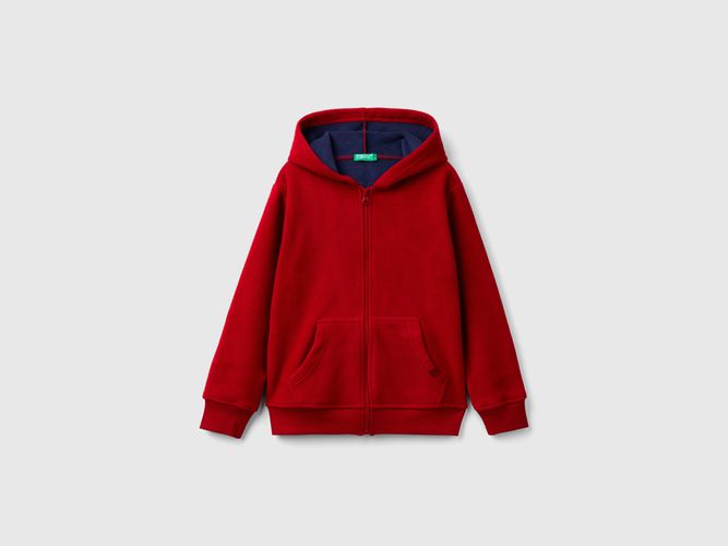 Benetton, Sweat En Polaire À Capuche, taille 2XL, Rouge, Enfants - United Colors of Benetton - Modalova