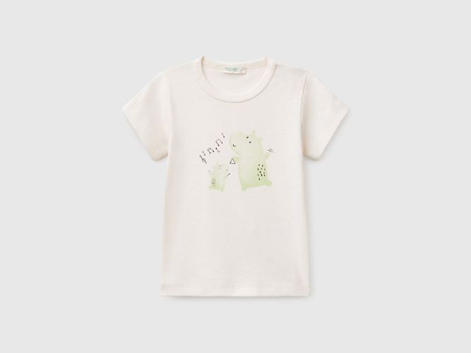 Benetton, T-shirt À Manches Courtes En Coton, taille 3-6, Blanc, Enfants - United Colors of Benetton - Modalova