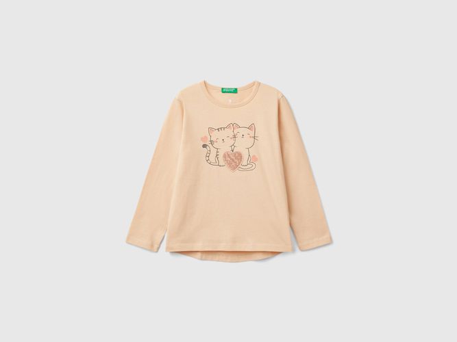 Benetton, T-shirt À Imprimé Pailleté, taille 12-18, Rose Pâle, Enfants - United Colors of Benetton - Modalova