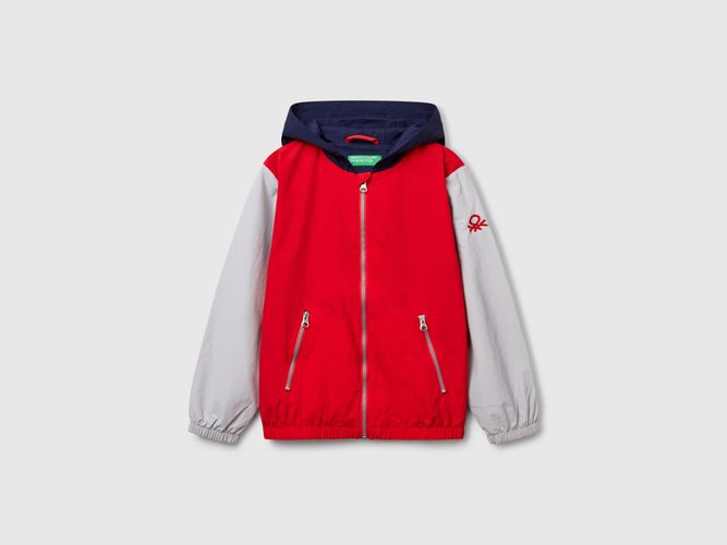 Benetton, Veste En Nylon À Capuche, taille 2XL, Rouge, Enfants - United Colors of Benetton - Modalova