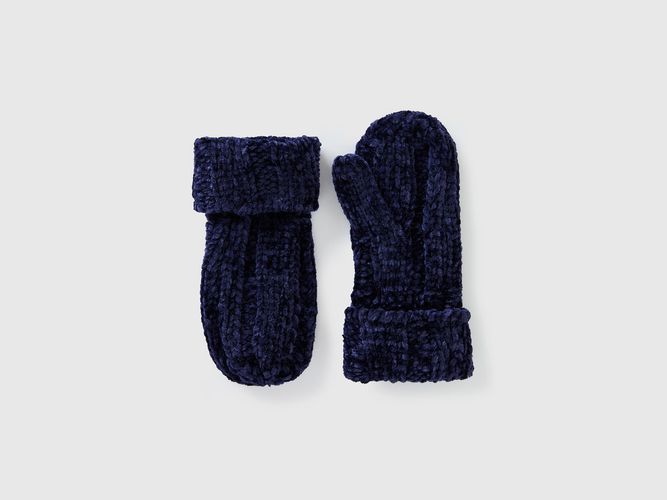 Benetton, Gants En Chenille, taille 1-3, Bleu Foncé, Enfants - United Colors of Benetton - Modalova