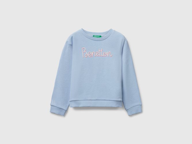 Benetton, Sweat-shirt À Imprimé Pailleté, Taille: 18-24, Bleu Clair, Enfants - United Colors of Benetton - Modalova