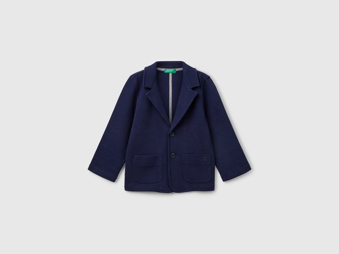 Benetton, Blazer Avec Poches Coupe Décontractée, taille 18-24, Bleu Foncé, Enfants - United Colors of Benetton - Modalova