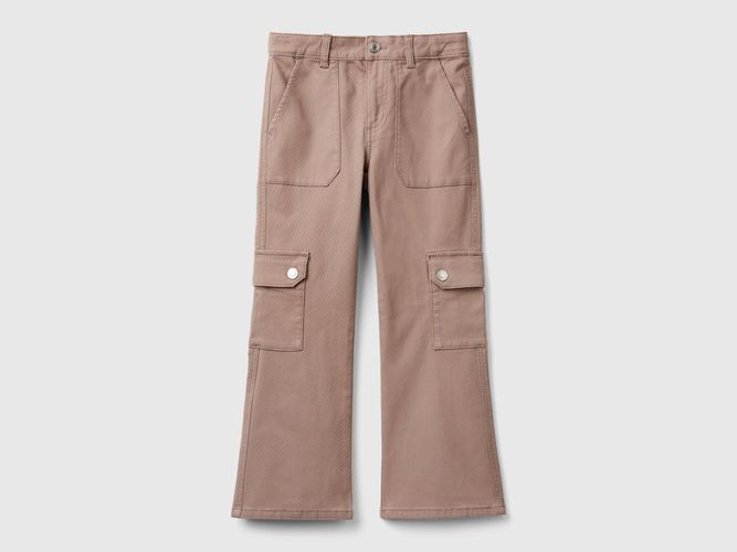 Benetton, Pantalon Cargo Pattes D'eph, taille M, Tourterelle, Enfants - United Colors of Benetton - Modalova