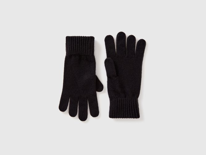 Benetton, Gants En Pur Laine Vierge, taille L, Noir - United Colors of Benetton - Modalova