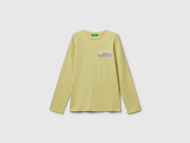 Benetton, T-shirt With Glitter Print, Taille: 2XL, Jaune, Enfants - United Colors of Benetton - Modalova