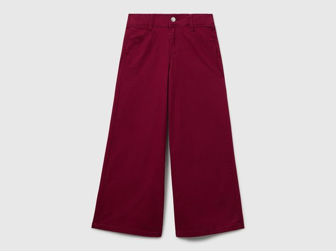 Benetton, Pantalon Large En Coton Stretch, taille 2XL, Bordeaux, Enfants - United Colors of Benetton - Modalova