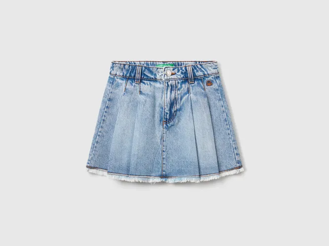 Benetton, Jupe En Jean À Plis, taille 2XL, Bleu Clair, Enfants - United Colors of Benetton - Modalova