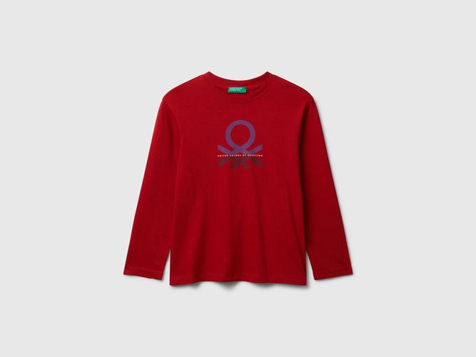 Benetton, T-shirt En Coton, Taille: 3XL, Rouge, Enfants - United Colors of Benetton - Modalova
