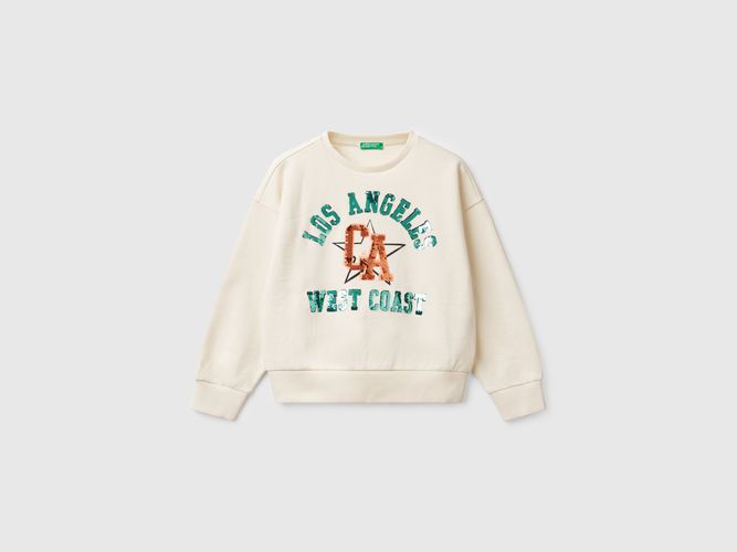 Benetton, Sweat À Paillettes, taille 2XL, Crème, Enfants - United Colors of Benetton - Modalova