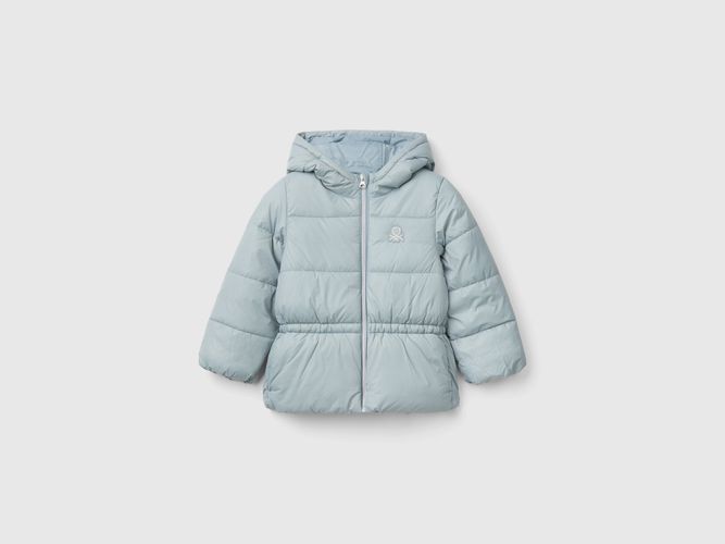 Benetton, Blouson En Nylon À Capuche, taille 12-18, Gris Perle, Enfants - United Colors of Benetton - Modalova