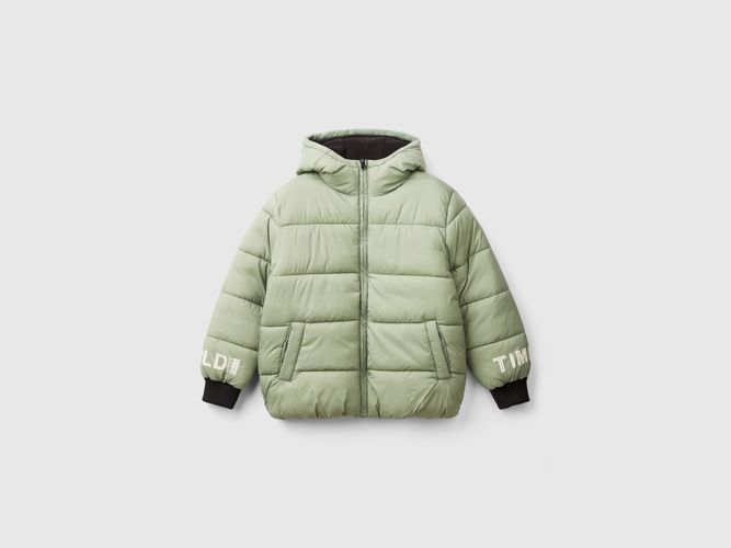 Benetton, Blouson À Imprimé Doublé En Polaire, taille 2XL, Vert Clair, Enfants - United Colors of Benetton - Modalova