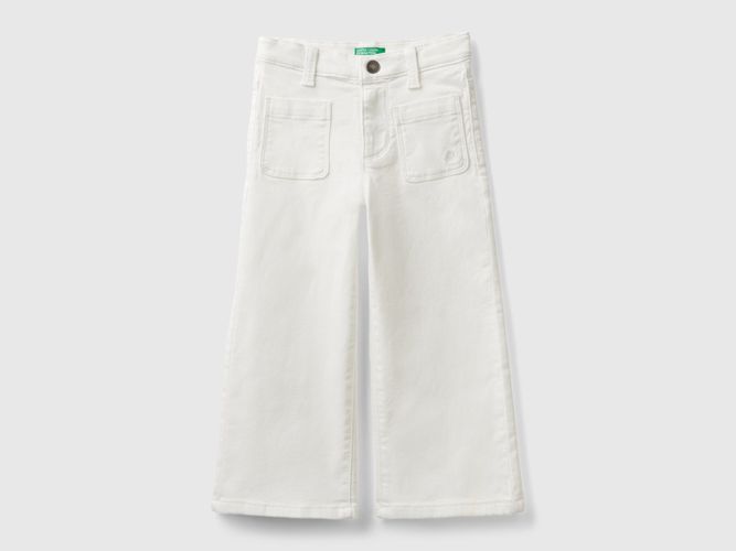 Benetton, Pantalon Ample En Coton Stretch, taille 12-18, Crème, Enfants - United Colors of Benetton - Modalova