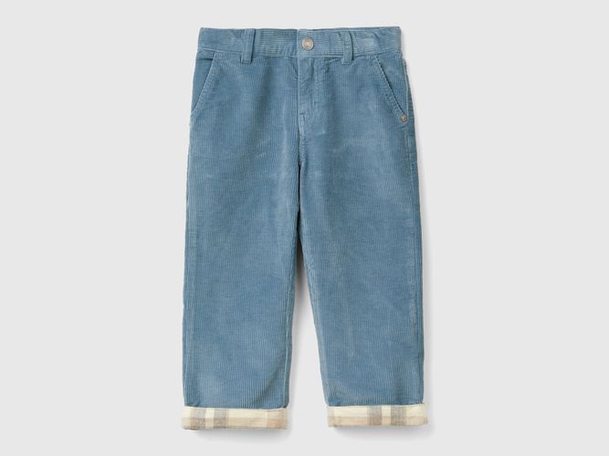 Benetton, Pantalon En Velours À Revers, taille 12-18, Bleu Horizon, Enfants - United Colors of Benetton - Modalova