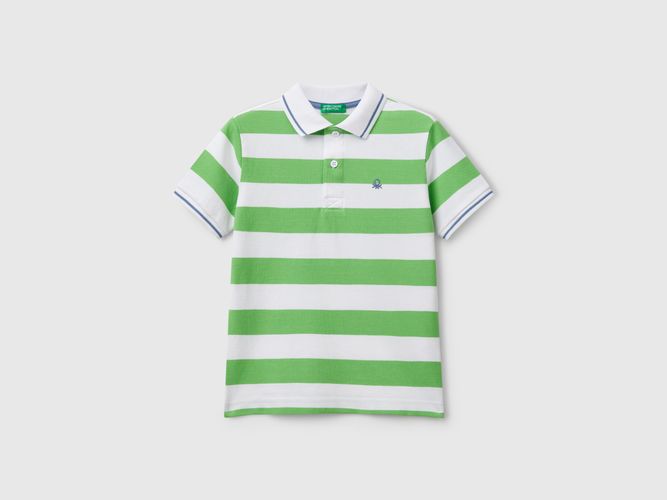 Benetton, Polo Rayé À Manches Courtes, taille 2XL, Vert Clair, Enfants - United Colors of Benetton - Modalova