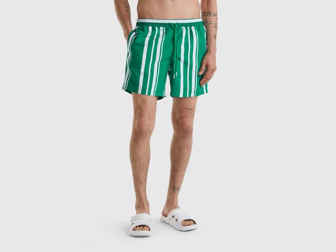 Benetton, Boxer Mare Verde A Righe, taglia S, Verde, Uomo - United Colors of Benetton - Modalova