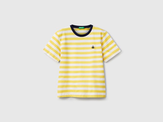 Benetton, T-shirt Rayé 100% Coton, taille 12-18, Jaune, Enfants - United Colors of Benetton - Modalova