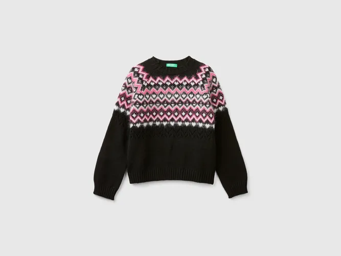 Benetton, Pull Jacquard, taille 2XL, Noir, Enfants - United Colors of Benetton - Modalova