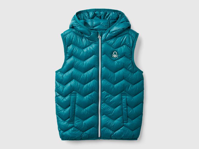 Benetton, Veste Rembourrée Sans Manches En Ouate 3d À Capuche, taille 2XL, Vert Foncé, Enfants - United Colors of Benetton - Modalova