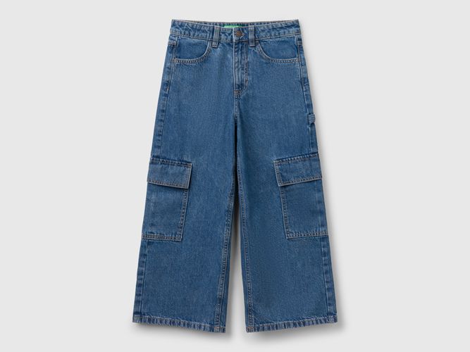 Benetton, Jean Cargo Coupe Large, taille XL, Bleu, Enfants - United Colors of Benetton - Modalova