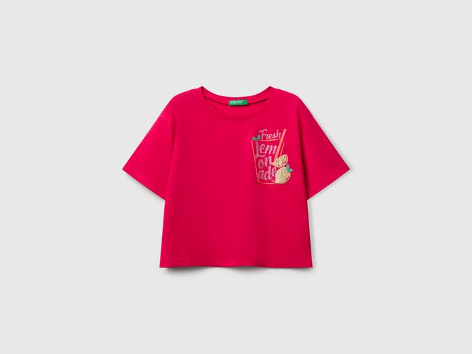 Benetton, T-shirt Avec Imprimé Pailleté, taille 2XL, , Enfants - United Colors of Benetton - Modalova