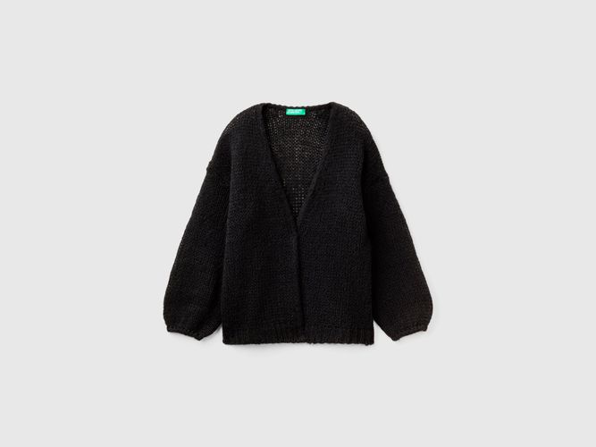 Benetton, Gilet Oversize En Laine Mélangée, taille 2XL, Noir, Enfants - United Colors of Benetton - Modalova