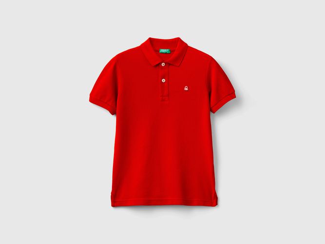 Benetton, Polo Ajusté En 100 % Coton Bio, taille 2XL, Rouge, Enfants - United Colors of Benetton - Modalova