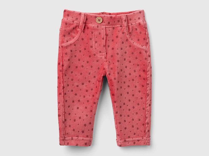 Benetton, Pantaloni Con Stampa Fantasia In Ciniglia, taglia 82, Malva, Bambini - United Colors of Benetton - Modalova