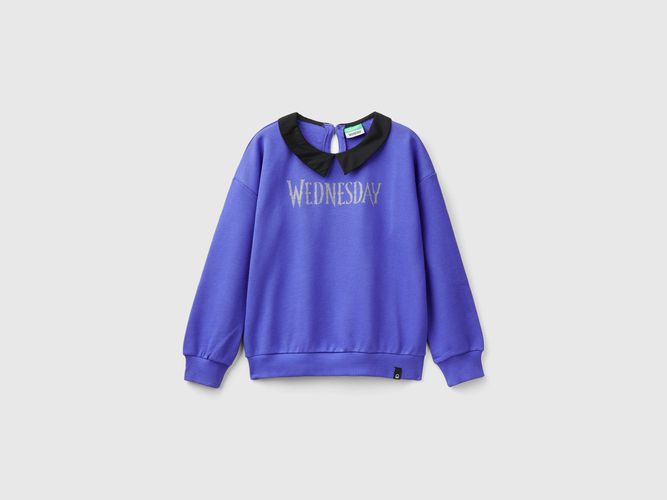 Benetton, Sweat-shirt Avec Col Mercredi Addams, taille 2XL, , Enfants - United Colors of Benetton - Modalova