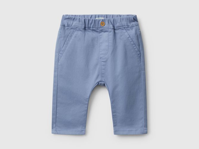 Benetton, Pantalon En Coton Mélangé Extensible, taille 1-3, Bleu Ciel, Enfants - United Colors of Benetton - Modalova