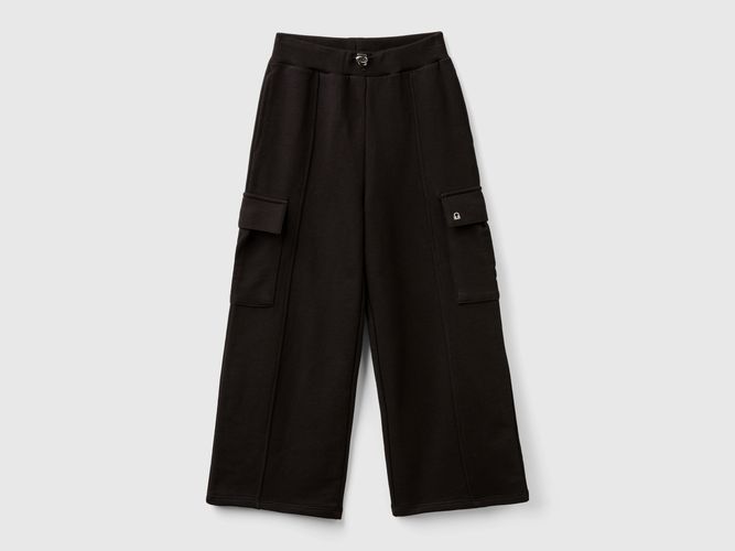 Benetton, Pantalon Cargo Coupe Wide, taille S, Noir, Enfants - United Colors of Benetton - Modalova