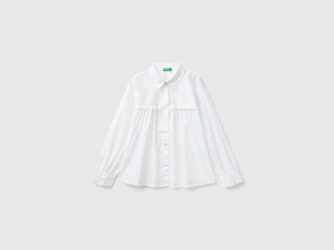 Benetton, Chemise À Empiècement Ruché, taille L, Blanc, Enfants - United Colors of Benetton - Modalova