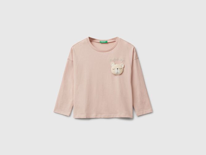 Benetton, T-shirt Avec Application, Taille: 4-5, Rose Pâle, Enfants - United Colors of Benetton - Modalova