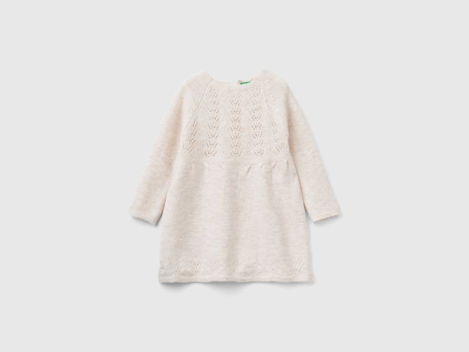 Benetton, Robe En Maille Avec Dentelle, taille 12-18, Crème, Enfants - United Colors of Benetton - Modalova