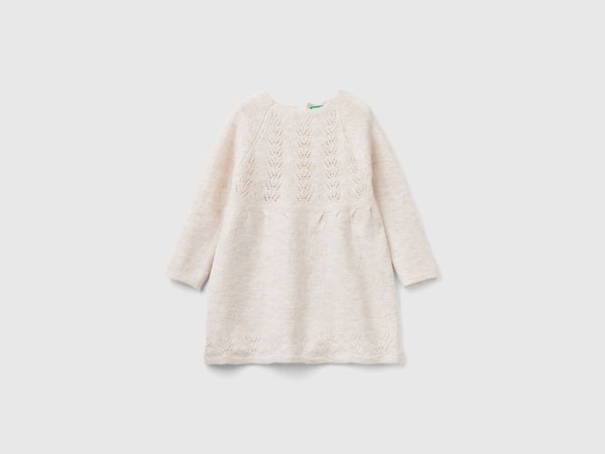 Benetton, Robe En Maille Avec Dentelle, taille 3-4, Crème, Enfants - United Colors of Benetton - Modalova