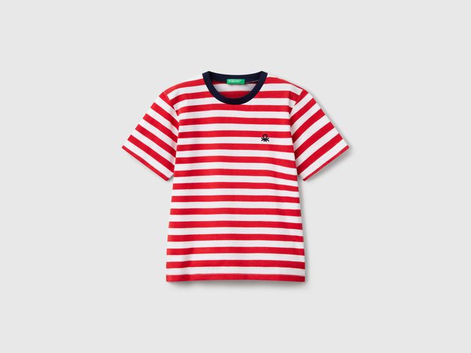 Benetton, T-shirt Rayé 100% Coton, taille 5-6, Rouge, Enfants - United Colors of Benetton - Modalova
